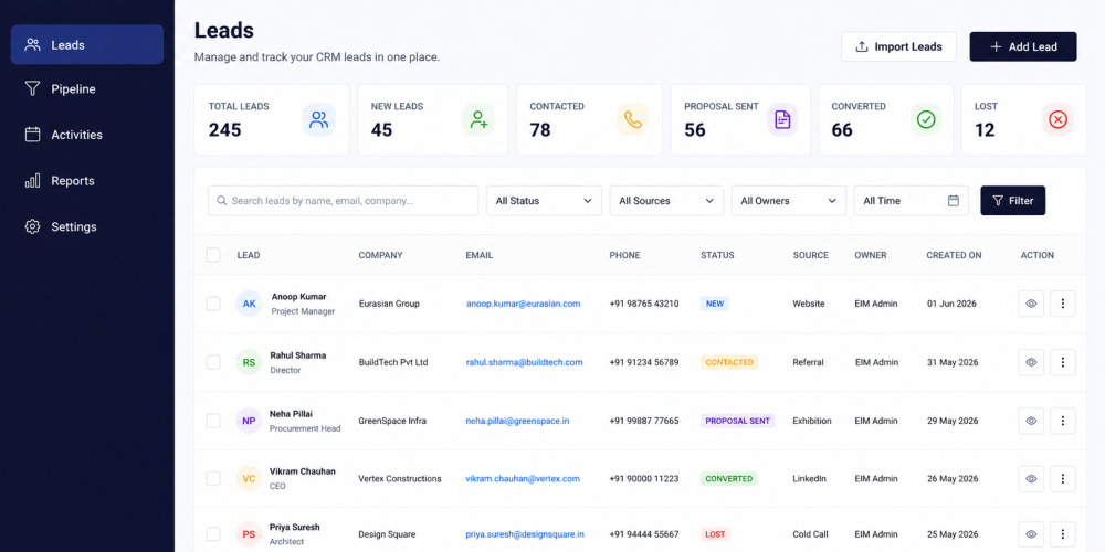 CRM Screen 1